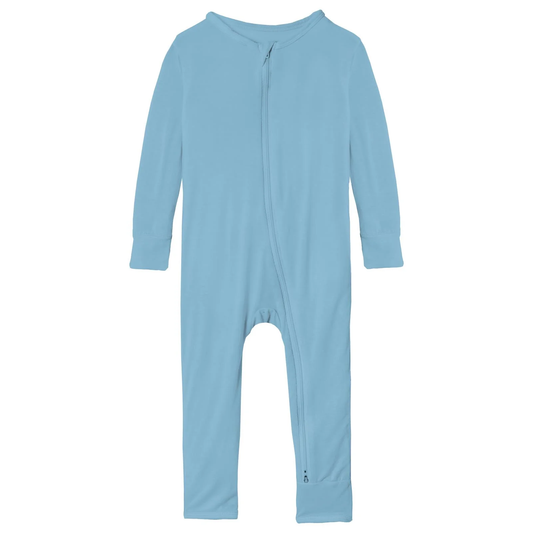 Coverall with 2 Way Zipper - Seaside Blue
