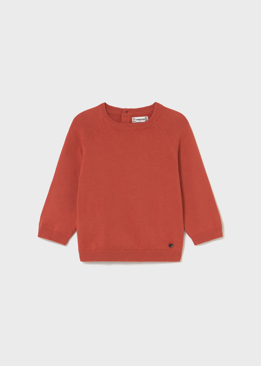 Basic Cotton Jumper - Terracotta