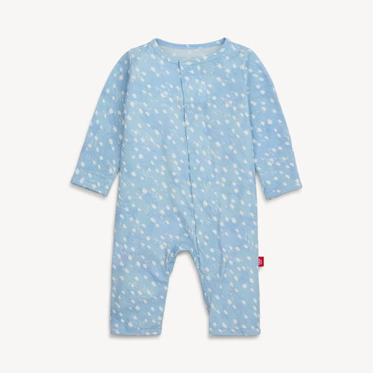 Blue Doeskin Modal Magnetic Fuss Free Coverall