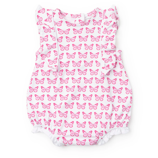 Mae Girls' Pima Cotton Bubble - Cartie Butterflies