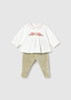 Newborn Girl Pants and Top Set - Bay Leaf
