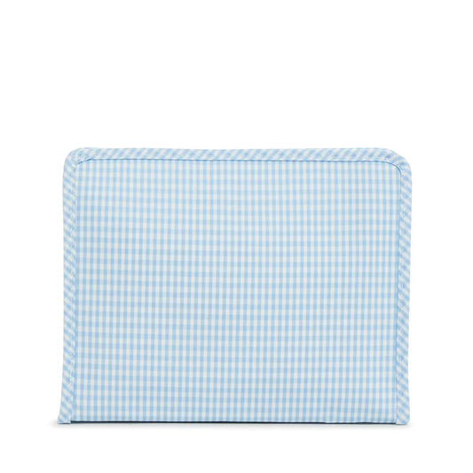 Roadie Large Zip Pouch - Gingham Mist