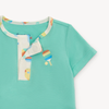Perfect Pickle Paddles Modal Magnetic Roll Around Short Sleeve Henley Top + Pant Set