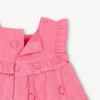 Magnetic Me All A-Flutter Cotton Poplin Magnetic Little Baby Ruffle Sleeve Dress + Diaper Cover Set