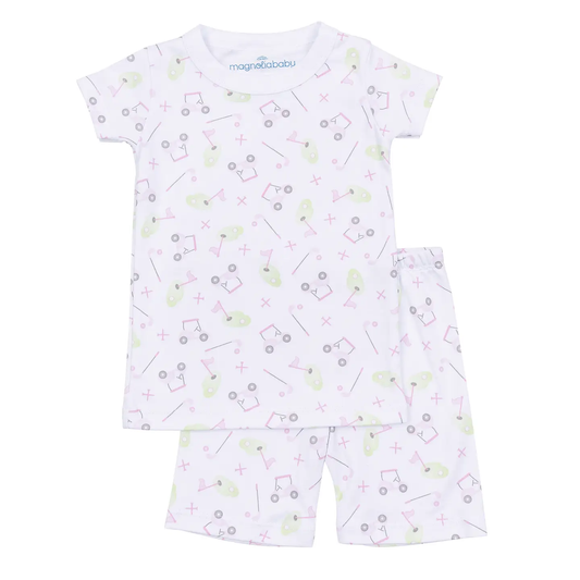 Tiny Tee Time Short Pajamas Pink