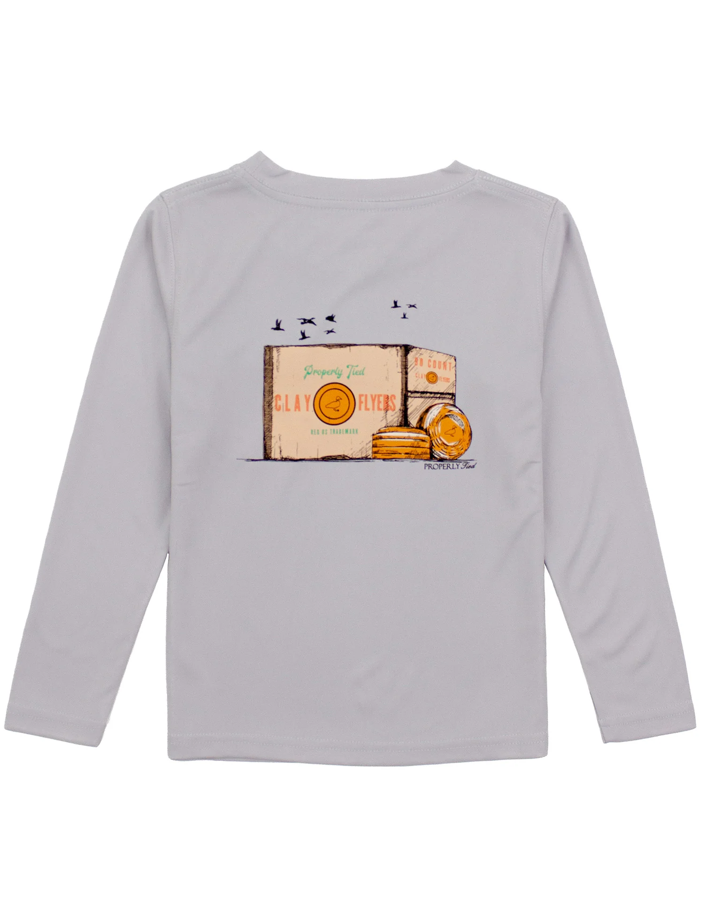 Boys Performance Tee LS Clay Day Ice Grey
