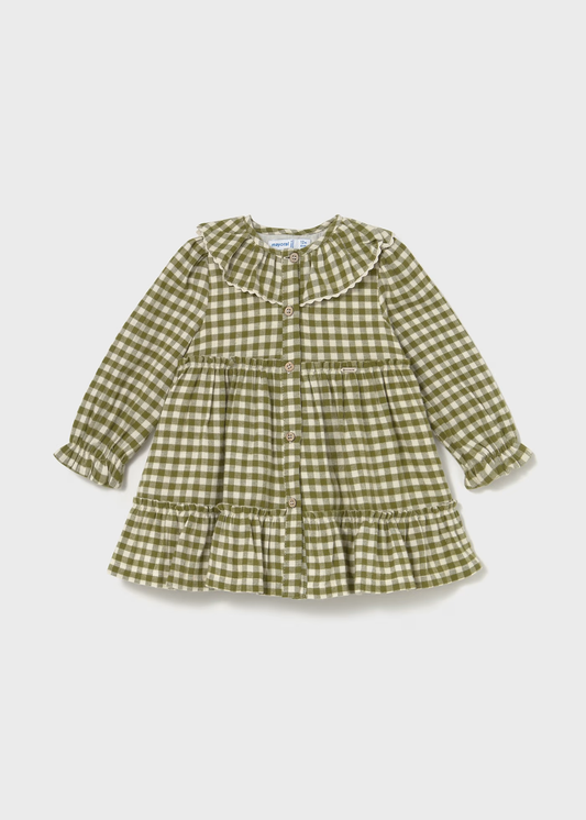 Baby Gingham Dress - Bay Leaf
