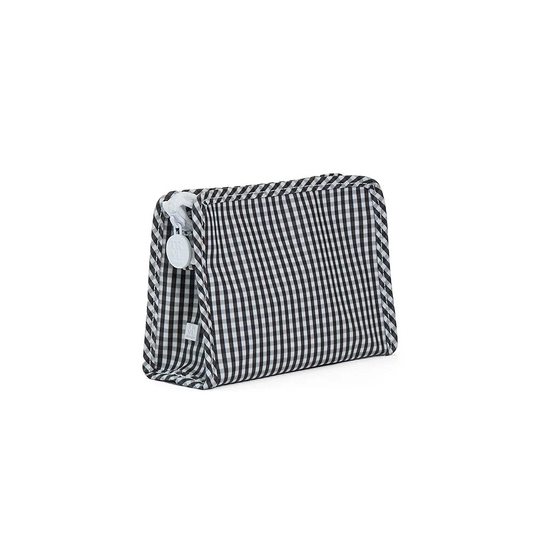 Roadie Small Zip Pouch - Gingham Black