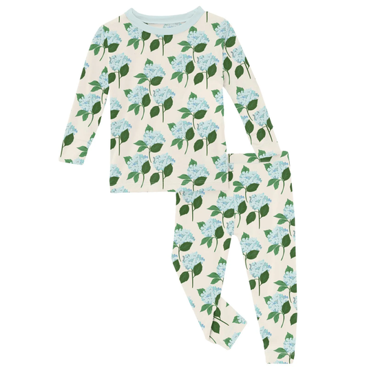 Long Sleeve Pajama Set - Hydrangea Bouquet