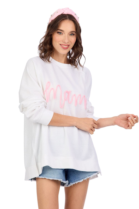 Mama Sparkle Sweatshirt in Pink