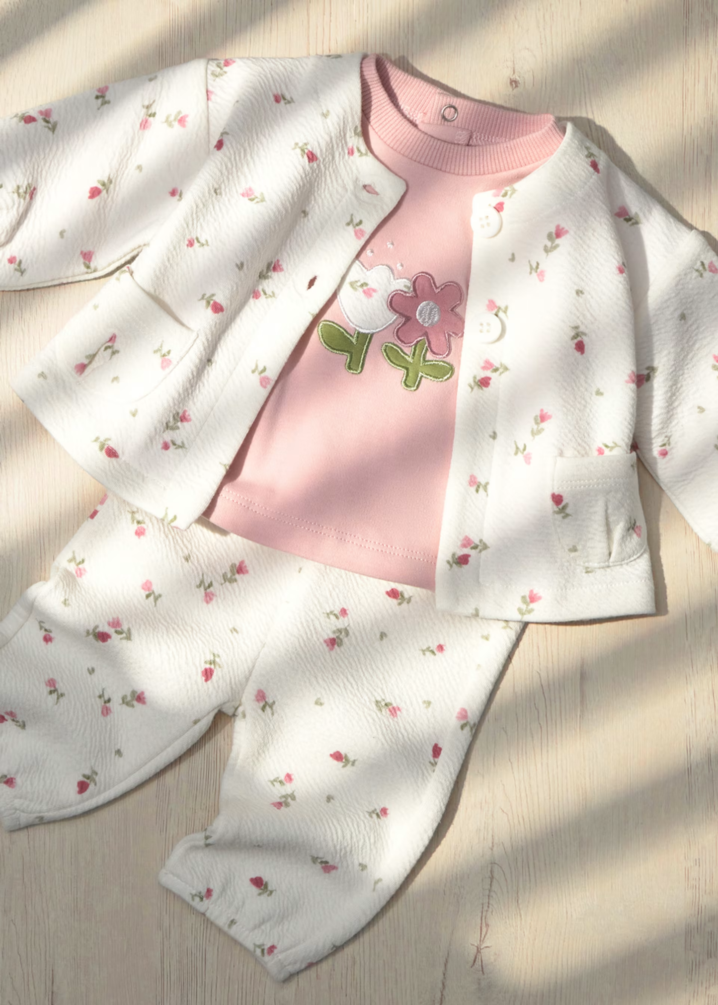 Newborn Girl 3-Piece Set - Natural