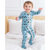 Print Footie with 2 Way Zipper - Seaside Blue On the Way