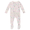 Muffin Ruffle Footie with 2 Way Zipper - Shrinking Violet Sleeping Unicorns