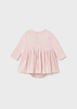 Newborn Girl Gathered Dress - Pink