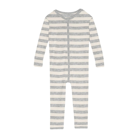 Print Convertible Sleeper W/Zipper - Heathered Mist Sweet Stripe