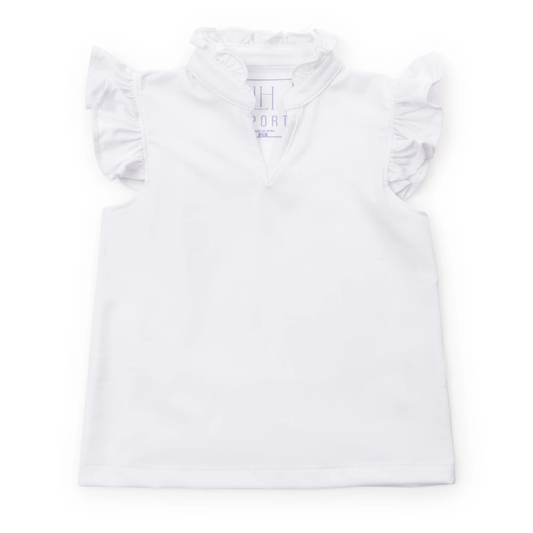 Ellie Girls' Sleeveless Performance Top by LH Sport- White