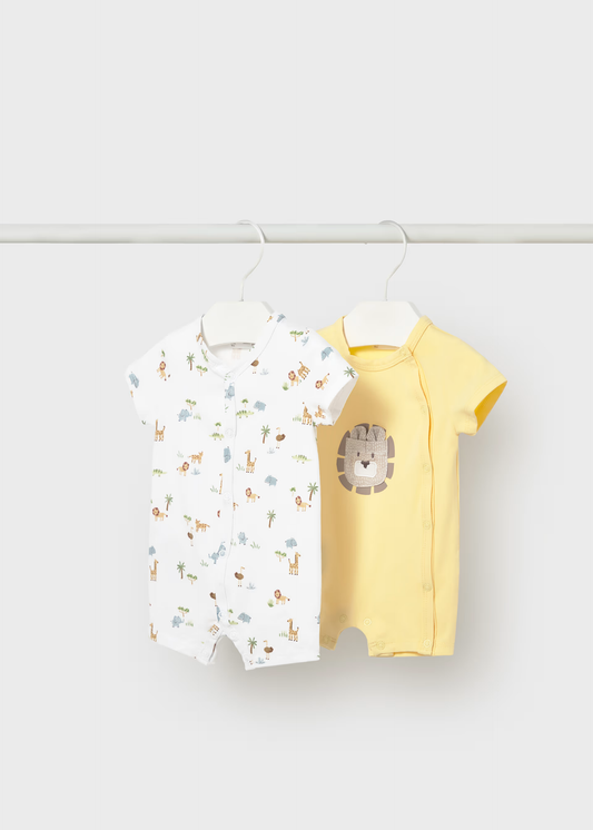 Newborn Boy 2-Pack Romper Set - Sunny