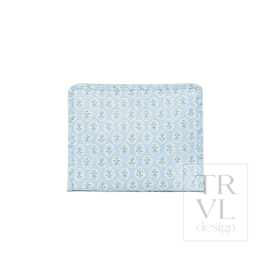 Roadie Large Zip Pouch - Petite Fleur Blue
