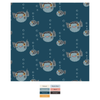 Print Long Sleeve Pajama Set - Peacock Puffer Family