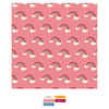 Print Footie W/2-Way Zipper - Strawberry Rainbows