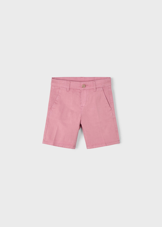 Boy Chino Twill Shorts - Guava