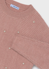 Girl Knit Sweater With Pearls - Quartz