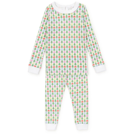 Ava Girls Pajama Pant Set - Tree Topper Bows