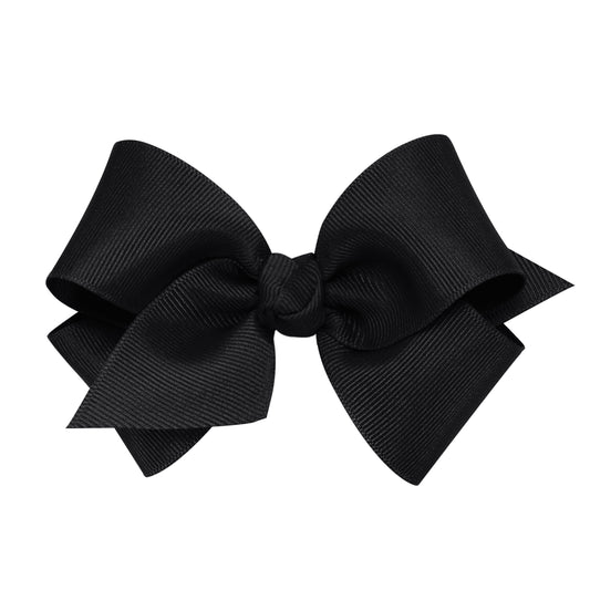 Small Classic Grosgrain Hair Bow (Knot Wrap) - Black