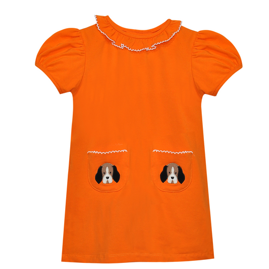 Hound Dog Orange/White Dress