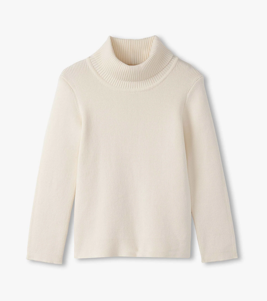 Cream Turtleneck - Cami Lace