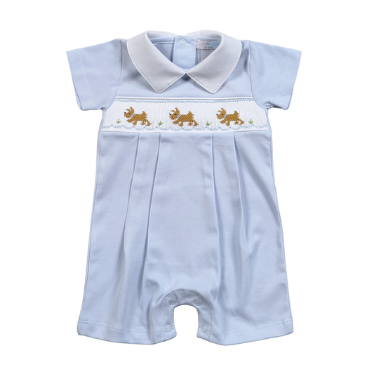 Dogs Hand Smocked Pima Bubble