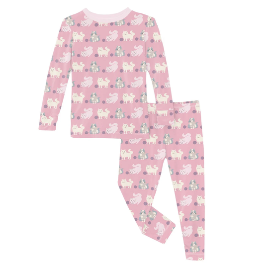 Long Sleeve Pajama Set - Cake Pop Cats & Yarn