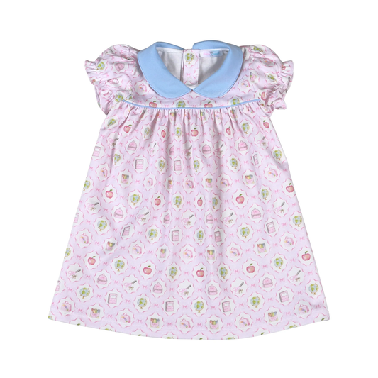 School Time Pima Scalloped Collar Dress
