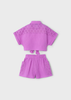 Girl Eyelet Shorts and Blouse Set