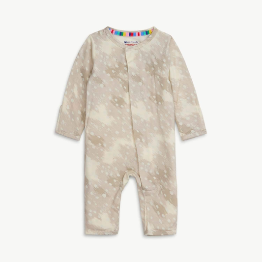 Doeskin Tan Modal Magnetic Fuss Free Coverall