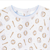 Precious Lil' Sluggers Print Short Playsuit - Light Blue