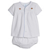 Pinpoint Layette Knit Set - Football