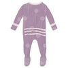 Muffin Ruffle Footie with 2 Way Zipper - Lavender Dandelion Wish