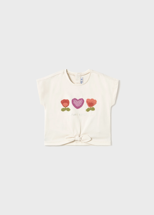 Baby T-Shirt with Crochet Appliques