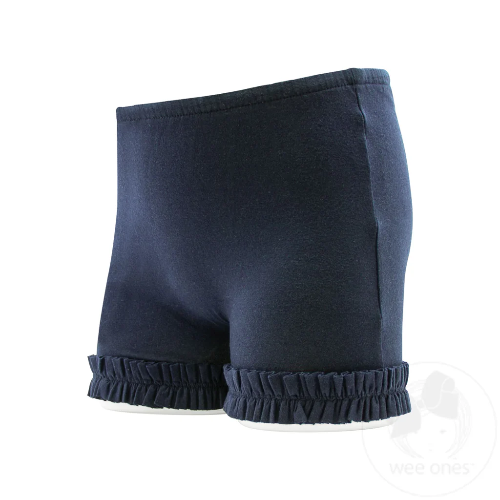 Wee-Ones Wundershorts™ Ruffle Shorts in Navy