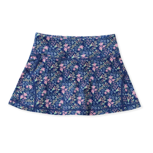 Navy Ditsy Floral Tennis Skort