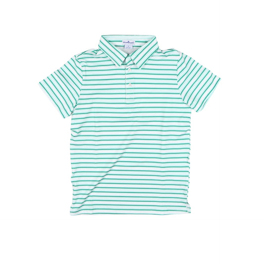Emerald Stripe Polo Short Sleeve