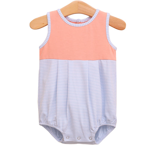 Charlie Bubble - Light Blue Stripe/Coral