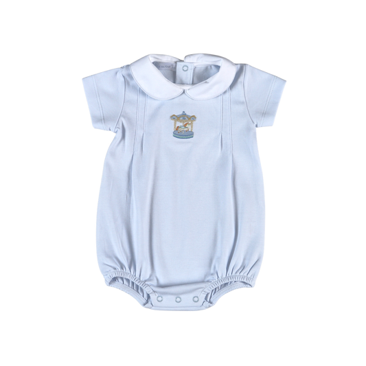 Blue Carousel Hand Embroidery Bubble