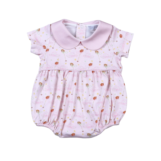 Pink Hobbie Horse Short Sleeves Bubble