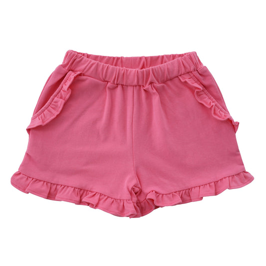 Knit Ruffle Shorts - Pink