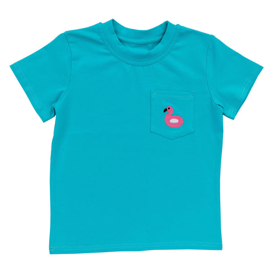 Pocket Tee - Flamingo Floatie