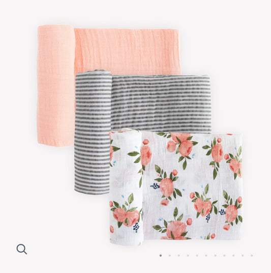 Cotton Muslin Swaddle 3-pack