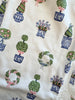 Short Sleeve Pocket Twirl Dress - Spring Topiaries