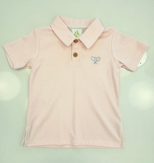 Tennis Ian Polo, Pink Knit